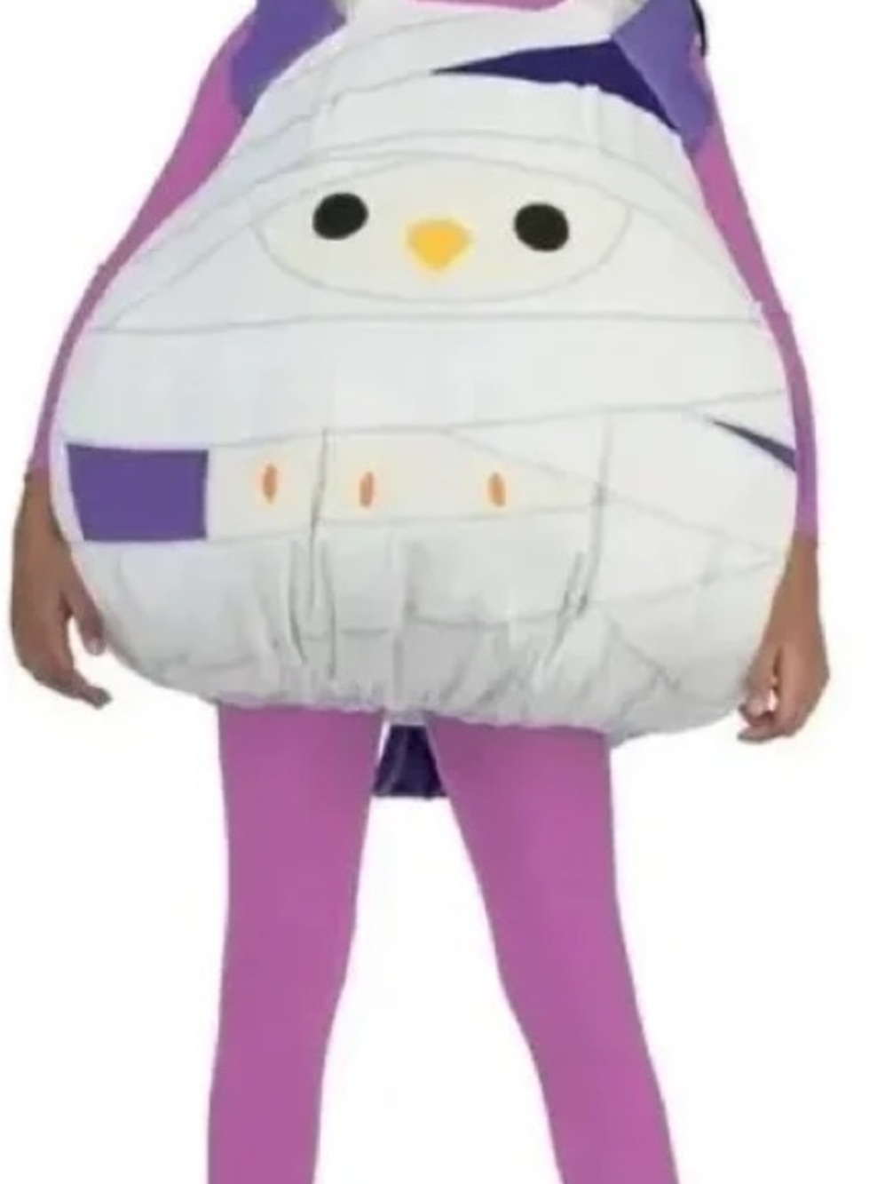 Kids Purple and White Mummy Penguin Costume Plush Tunic